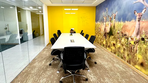 8 Seater Meeting Room in Sahastradhara Road - iKSANA Workspaces Chrysler Tech Centre | GoSpace 25015